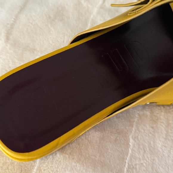 Staud Remi Platform Leather Buckle Sandals - Yellow 39 9 - Picture 2 of 10